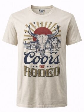 Coors Banquet Rodeo Longhorn Skull Desert Graphic T-Shirt - Size 1X/2X